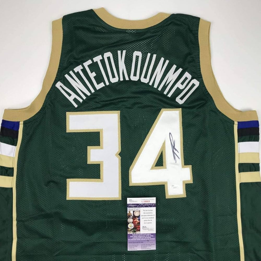Autographed/Signed Giannis Antetokounmpo Milwaukee Green Custom